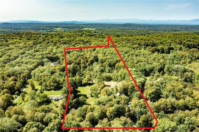 aerial view featuring a mountain view