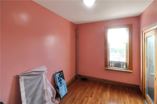 unfurnished room featuring hardwood / wood-style floors