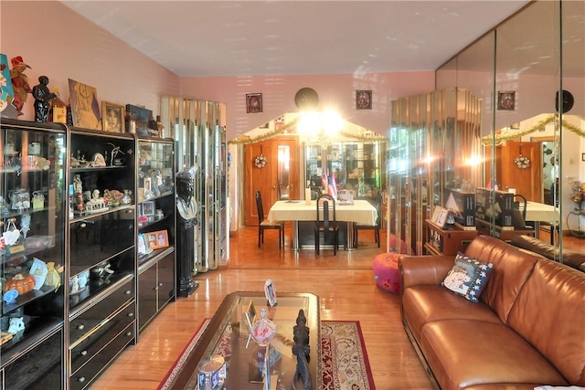 living room featuring hardwood / wood-style flooring