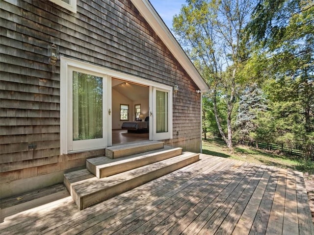 view of wooden terrace