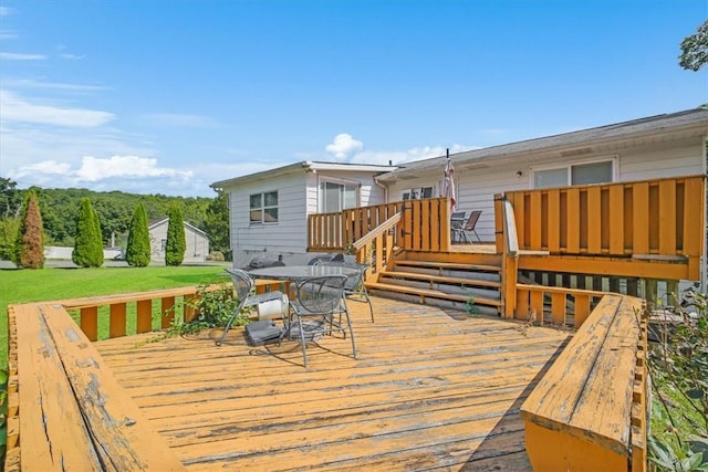 view of wooden terrace