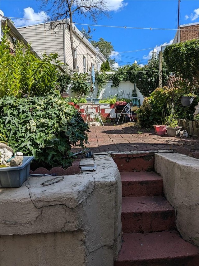 view of yard with a patio