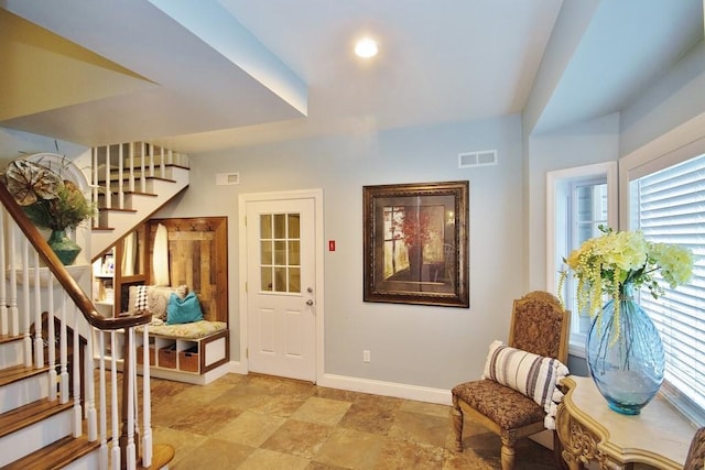 168 S Centerville Rd, Middletown, NY 10940 - foyer entrance featuring stairs and baseboards