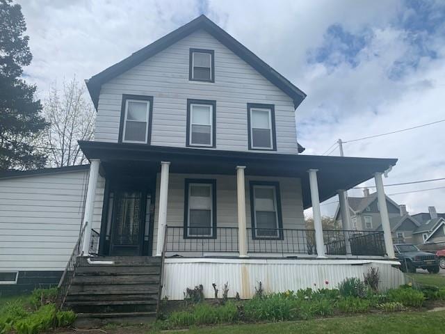 view of front of house featuring covered porch