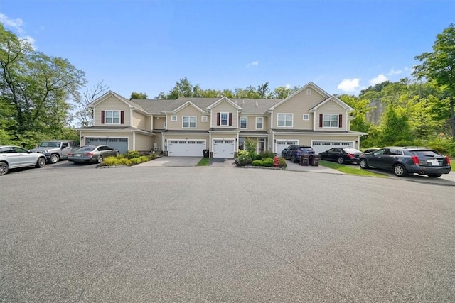 view of property with a garage