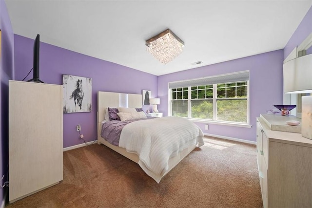 view of carpeted bedroom