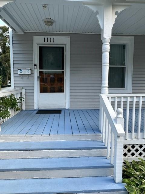 view of doorway to property