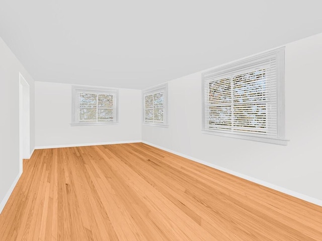 empty room featuring light hardwood / wood-style flooring