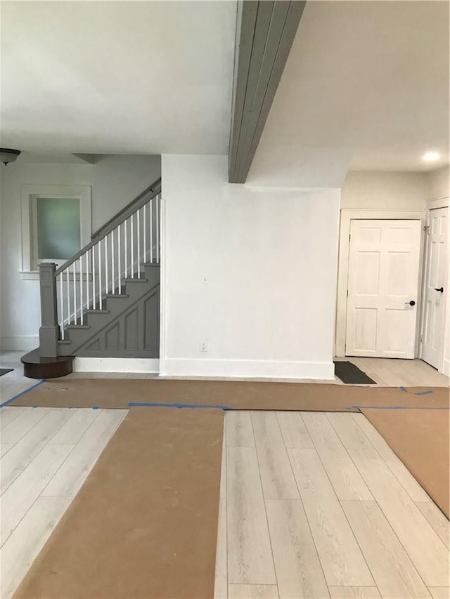 interior space featuring wood-type flooring