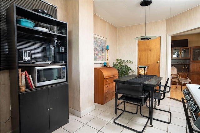 view of tiled dining room