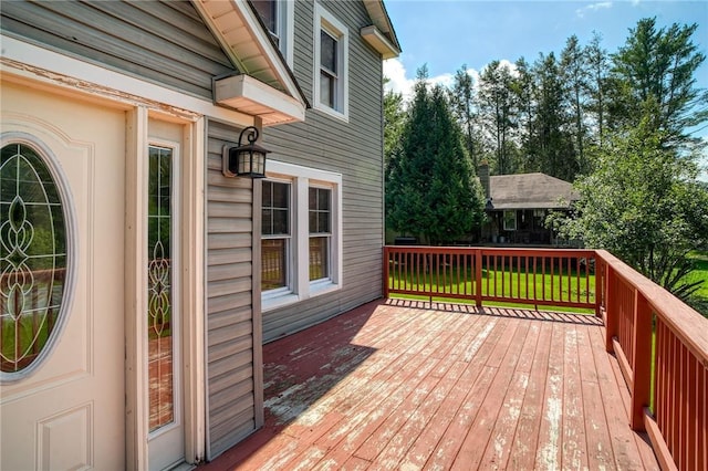 view of wooden terrace