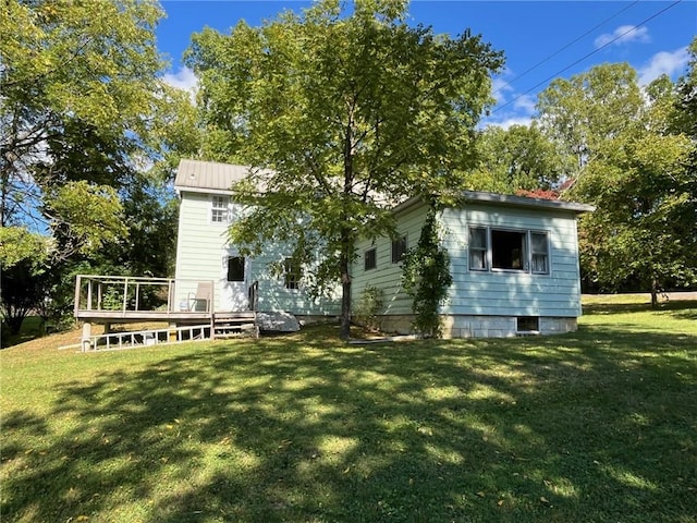 79 Powder House Rd, Amenia, NY 12501 - rear view of house with a yard and a deck