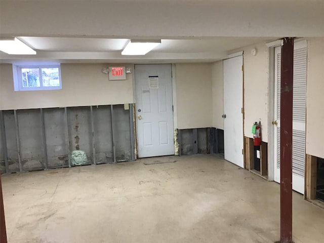 view of basement