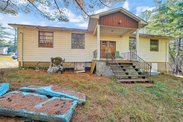 view of rear view of property