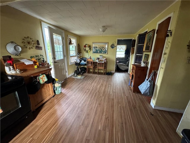 miscellaneous room with hardwood / wood-style flooring