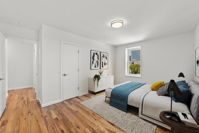 90 Union St Unit 6G, New Rochelle, NY 10805 - bedroom featuring light hardwood / wood-style floors