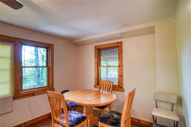 view of dining room