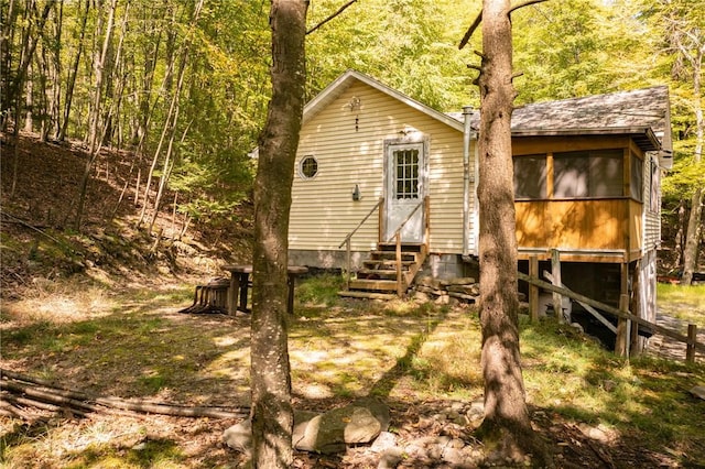 view of rear view of property