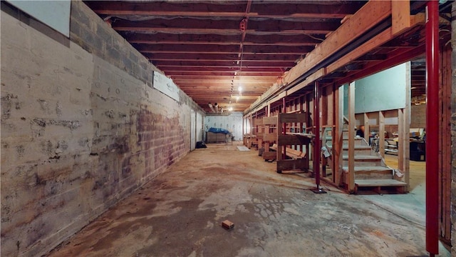 view of basement