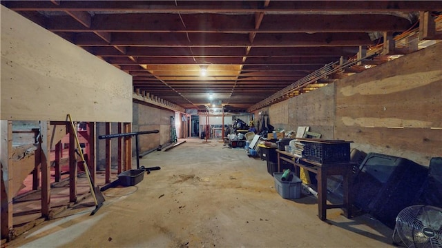 view of basement