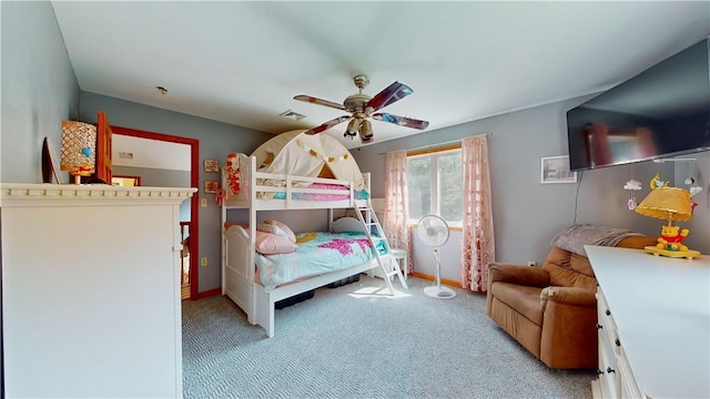 75 Monahan Rd, Port Jervis, NY 12771 - bedroom featuring light colored carpet, baseboards, and a ceiling fan
