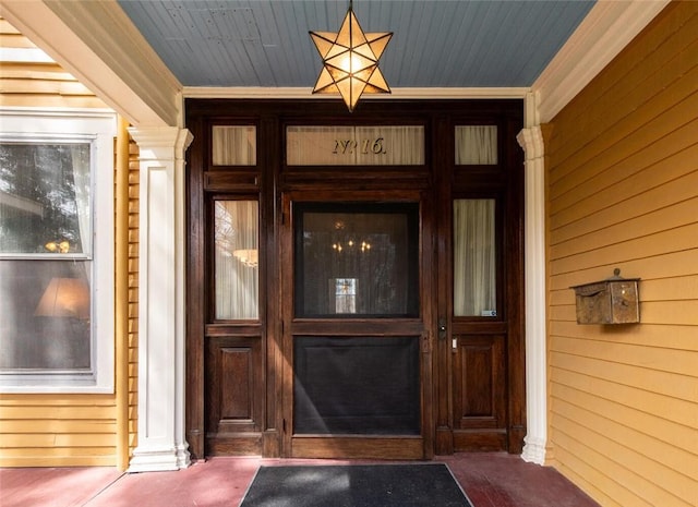 view of doorway to property