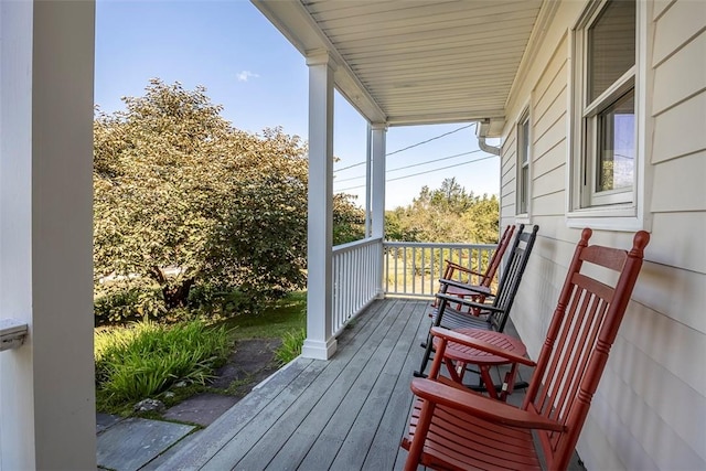 balcony with covered porch