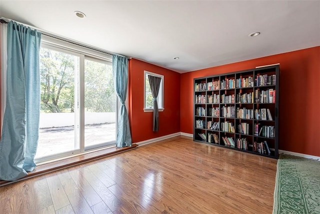 empty room featuring hardwood / wood-style flooring