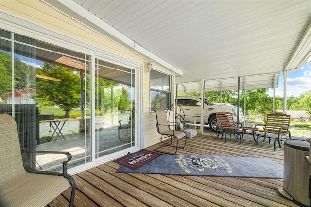 view of sunroom