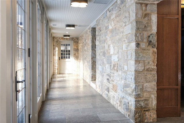 hallway with plenty of natural light