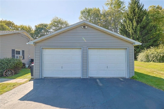 garage with cooling unit