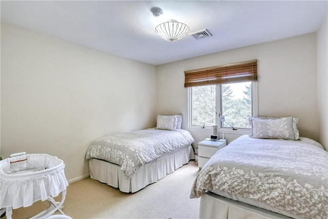 bedroom featuring carpet