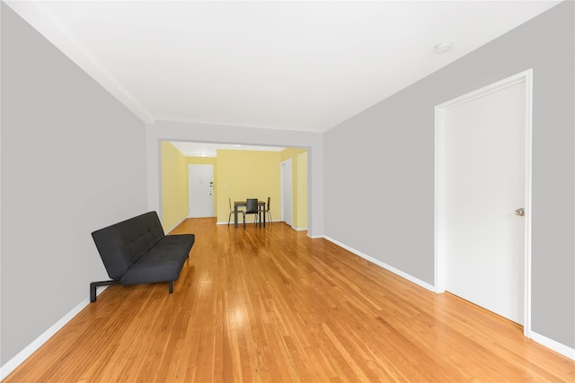 unfurnished room featuring wood-type flooring