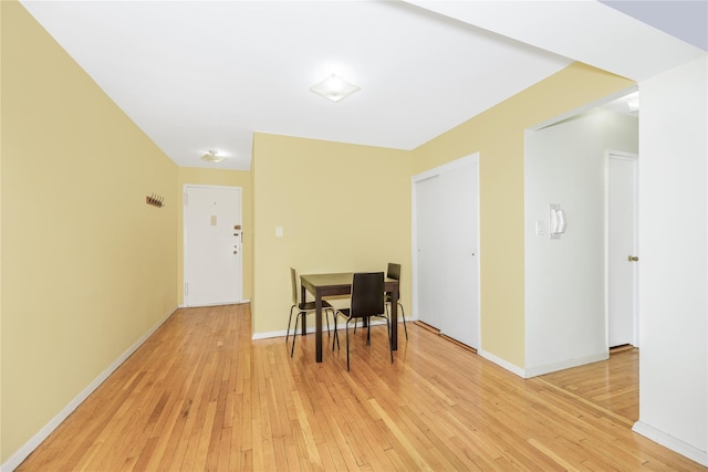 dining area featuring light hardwood / wood-style floors