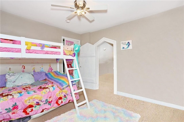 bedroom with ceiling fan