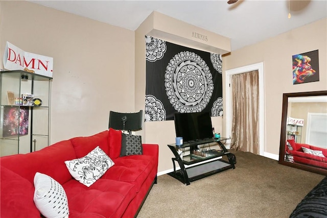 view of carpeted living room