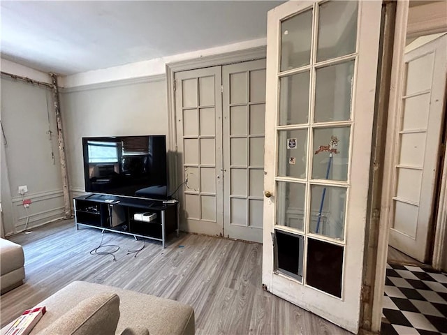 living room featuring hardwood / wood-style floors