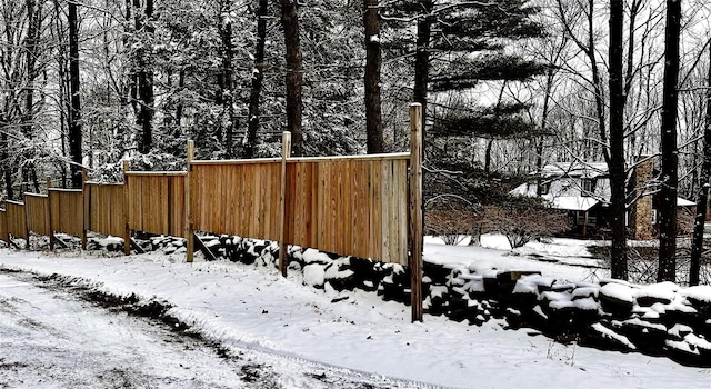 view of snowy yard