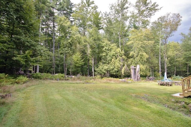 733 Braden Rd, Greenfield Park, NY 12435 - view of grassy yard with a wooded view