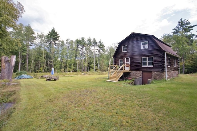 733 Braden Rd, Greenfield Park, NY 12435 - view of grassy yard with stairway