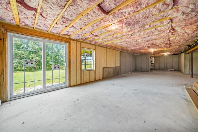 misc room with concrete flooring