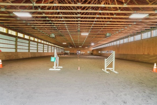 view of horse barn