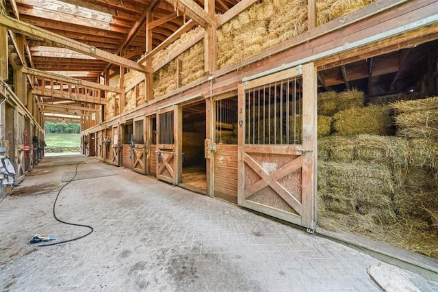 view of horse barn