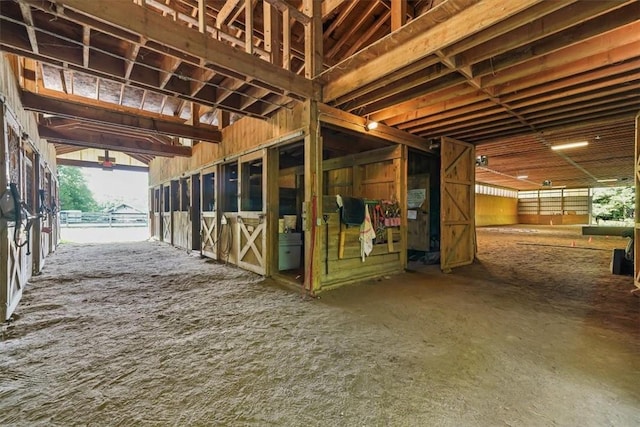 view of horse barn