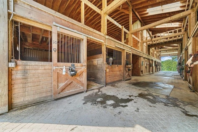 view of horse barn