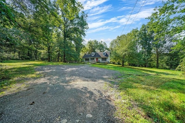 view of front of property with a front lawn