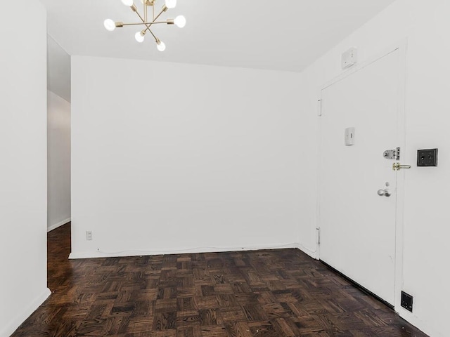 1200 Midland Ave Unit 10F, Bronxville, NY 10708 - unfurnished room featuring a notable chandelier