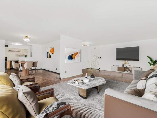 1200 Midland Ave Unit 10F, Bronxville, NY 10708 - living room with a notable chandelier