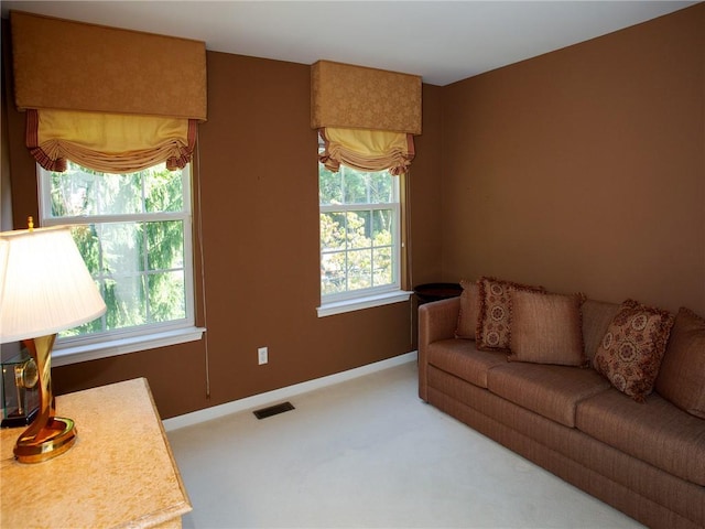 view of carpeted living room