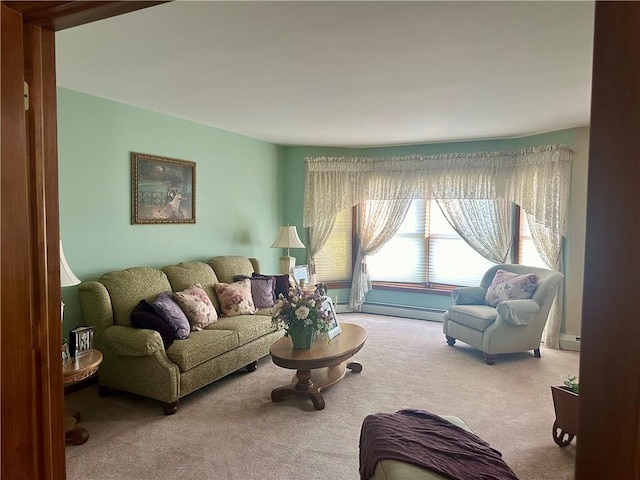98 Pelham Dr, Cornwall, NY 12518 - carpeted living area with a baseboard radiator